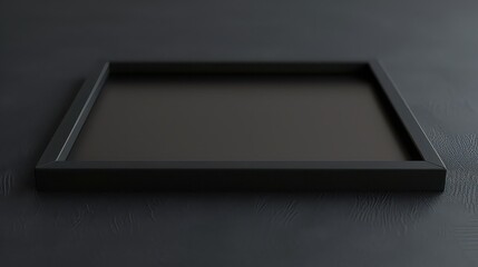 Square black frame with a sleek and simple design 