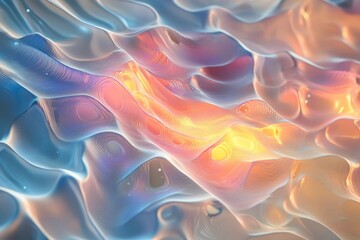 Obraz premium Abstract Pastel Waves Flowing Seamlessly