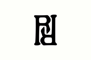 monogram letter RR symbol logo design vector inspiration. hipster initial RR icon logo vector design template isolated on white background