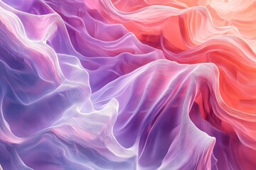 Obraz premium Abstract Draped Fabric in Pink Purple and Orange Hues