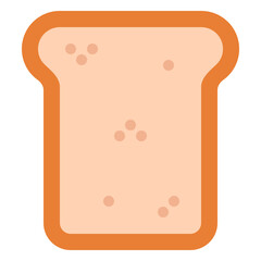 Bread Icon in Flat Style Suitable for Web, Apps, Presentation, or Printable Meanings