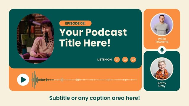 Modern Podcast Audio Visualizer with Image