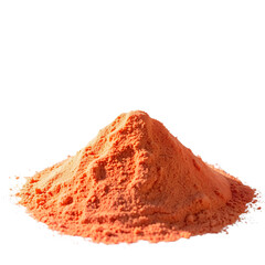 Bright Orange Powder Pigment On White Background