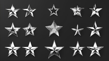 Fototapeta premium star icon collection