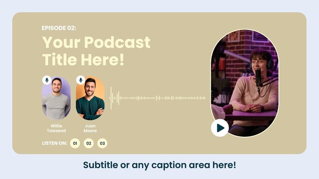 Modern Podcast Talkshow with Audio Wave Promotion