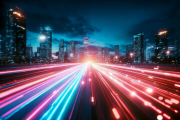 Fototapeta premium Neon Dreams Cyberpunk Metropolis