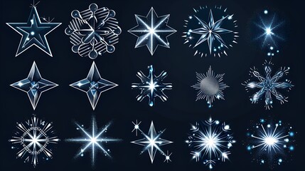 star icon set collection