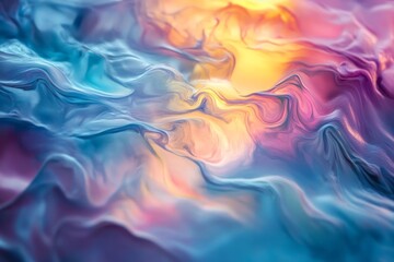 Obraz premium Abstract Swirling Pastel Colors Fluid Art Design