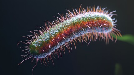 Fototapeta premium Bacteria flat design front view microbiology theme animation vivid. 