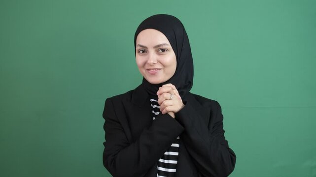 Hijabi Girl Sign Hand