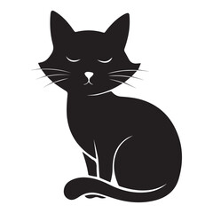cat silhouette vector icon design