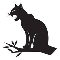 cat silhouette vector icon design