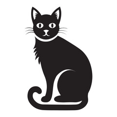 cat silhouette vector icon design