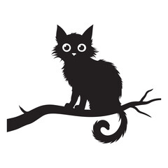 cat silhouette vector icon design