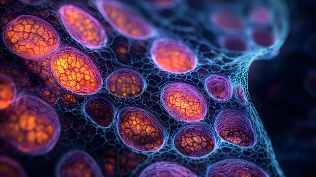 Detailed Microscopic Examination of the Intricate Patterns and Structural Complexity Within Plant Vascular Bundles Highlighting the Fascinating Beauty of Natural Botanical Structures