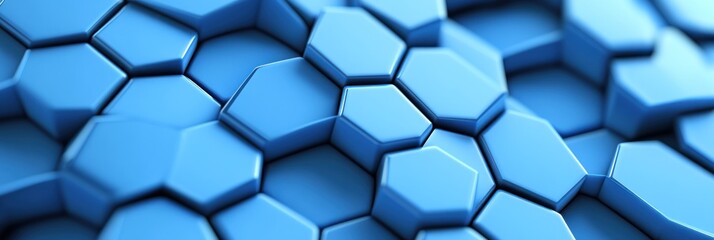 Fototapeta premium Abstract technological hexagonal background