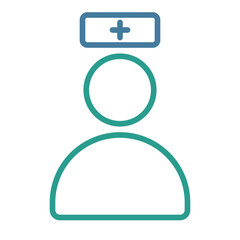 Icon Line Dual Tone - A patient seeking treatment