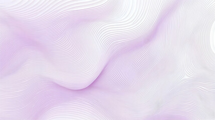 Fototapeta premium Minimalistic wavy line pattern in a gradient of soft lavender tones, creating a smooth flowing design on a plain white background