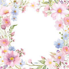 Fototapeta premium Elegant Peony Rose Watercolor Frame