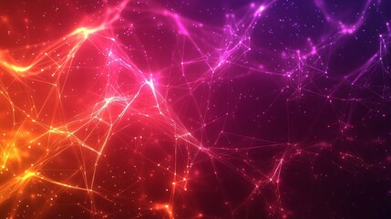 Fototapeta premium Abstract Tech Background with Glowing Energy Lines
