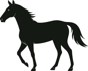 horses silhouette vector