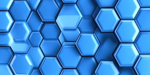 Fototapeta premium Abstract technological hexagonal background