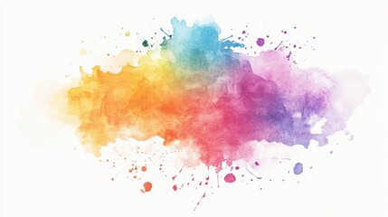 Fototapeta premium Business analytics flat design side view technology theme watercolor Triadic Color Scheme.