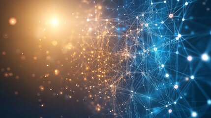 Obraz premium Abstract Tech Background with Network Connections
