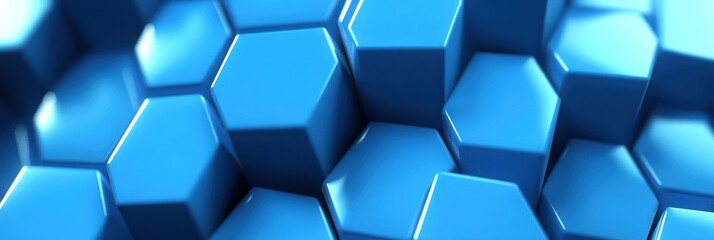 Fototapeta premium Abstract technological hexagonal background