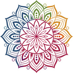 rainbow-mandala coiled-snakes-forming-symmetrical -mandala An intricate mandala with symmetrical patterns, perfect for art, décor, and meditation projects