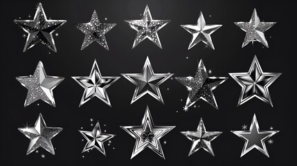 star icon set collection