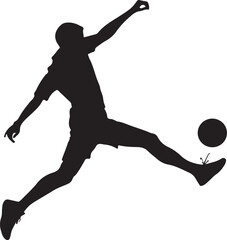 Cricket Player Silhouette design Dynamic Action Pose