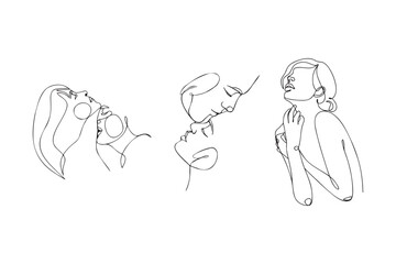 Minimalist One Line Art of Romantic and Sensual Expressions.