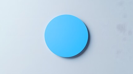A Single Light Blue Circle Against A White Background