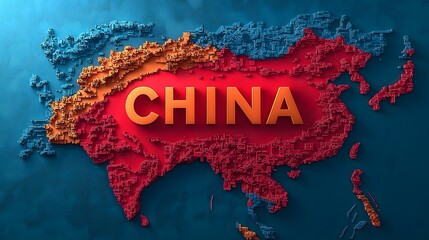 Contemporary Gradient Map of China