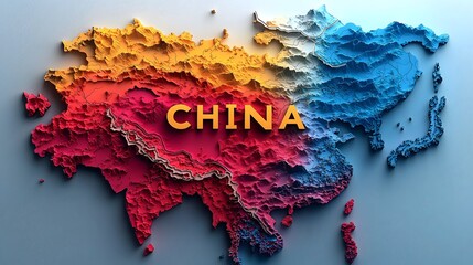 Contemporary Gradient Map of China