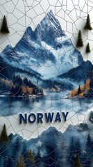 A Subtle Mountainous Landscape Text Norway