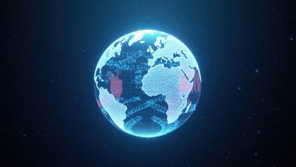 Fototapeta premium Transparent sphere filled with interconnected data streams and symbols of openness represents transparency and global collaboration in a futuristic digital landscape