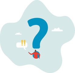 Answer business question, determination or sill and decision to solve problem, FAQ frequently asked questions.business concept.flat character.