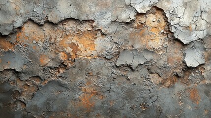 Obraz premium Grungy weathered metal texture with cracked paint revealing rust underneath. Ideal for backgrounds depicting decay, industrial settings, or distressed surfaces.