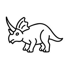  Triceratops dinosaurus vector illustration