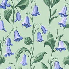 Bluebell Flower Pattern Design