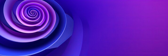 Obraz premium Vivid spiral design creates an illusion of depth in vibrant purple hues. Generative AI