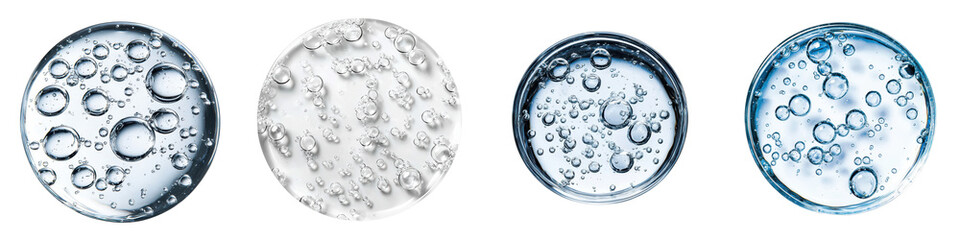 Transparent Bubbles in Water with Different Backgrounds and Colors