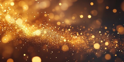 Obraz premium Gold Sparkles Dark Background
