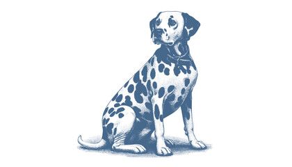 Dalmatian dog vector | dog vector | dog illustration | dog silhouette | dog tattoo | dog engraving | dog drawing 