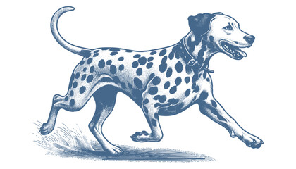Dalmatian dog vector | dog vector | dog illustration | dog silhouette | dog tattoo | dog engraving | dog drawing 