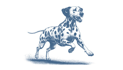 Dalmatian dog vector | dog vector | dog illustration | dog silhouette | dog tattoo | dog engraving | dog drawing 
