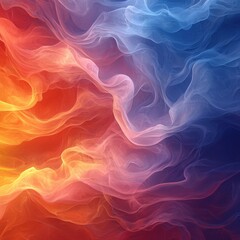 Obraz premium Abstract swirls of vibrant hues blend seamlessly creating a dynamic visual. Ideal for backgrounds, digital art, or textiles.