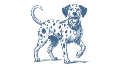 Dalmatian dog vector | dog vector | dog illustration | dog silhouette | dog tattoo | dog engraving | dog drawing 